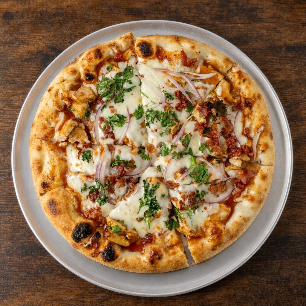 BBQ Chicken Pizza.