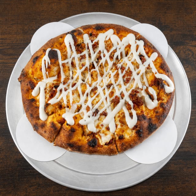 Blazing Buffalo Chicken Pizza.
