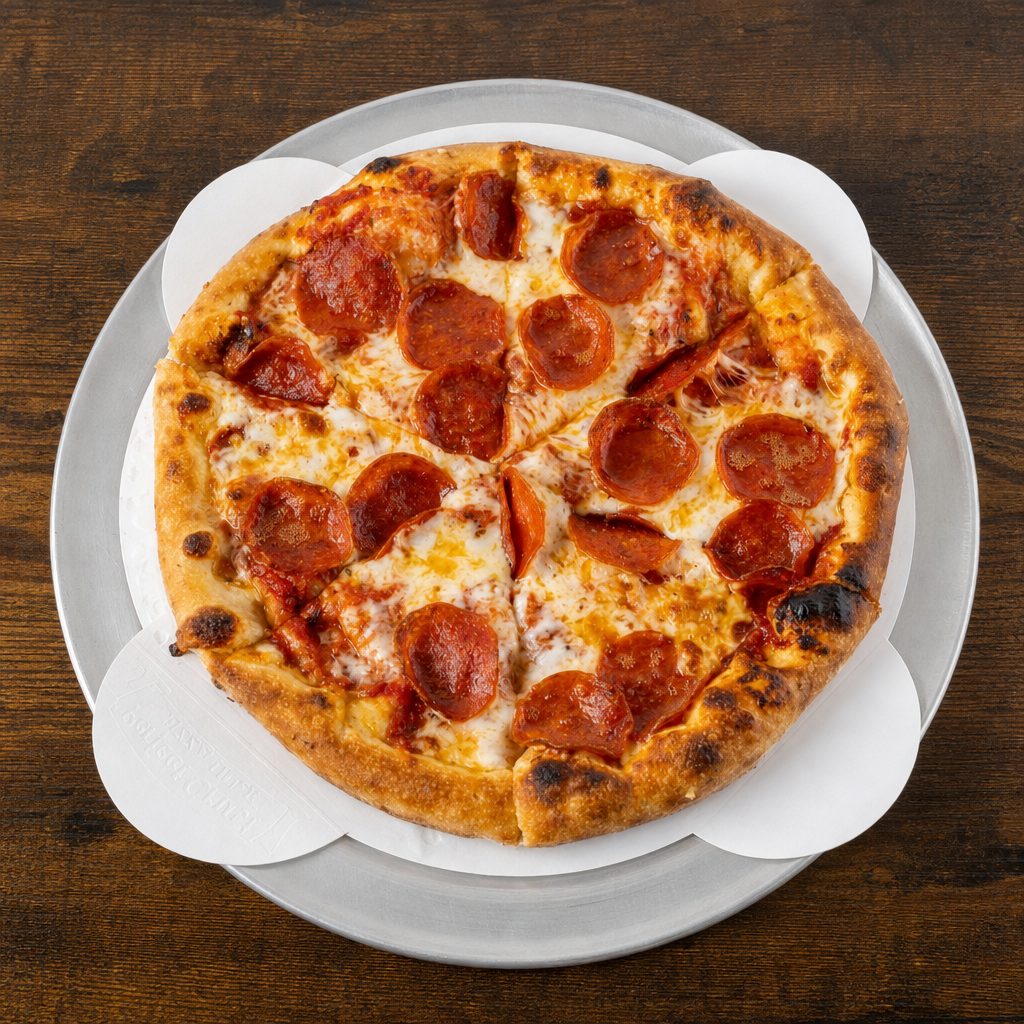 Classic Pepperoni Pizza.