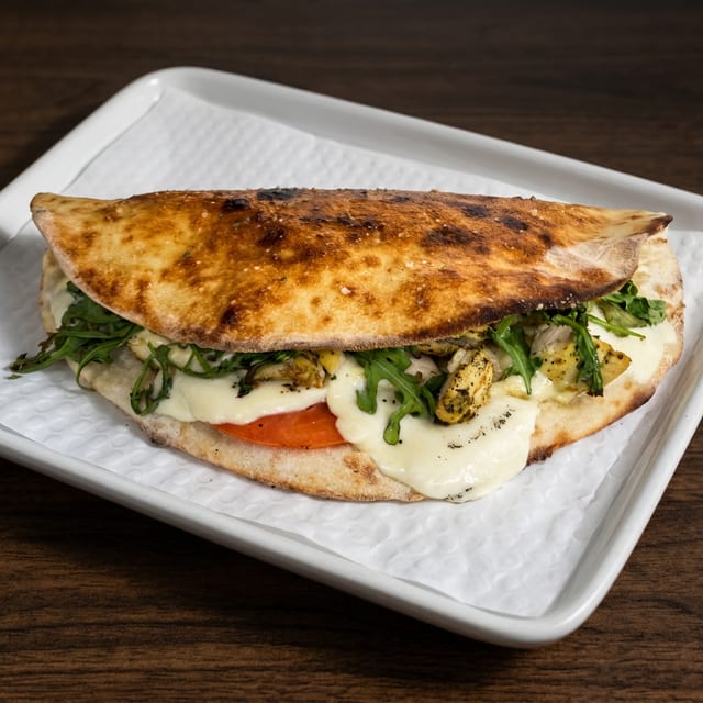 Ari's Special Pizza Sandwich.