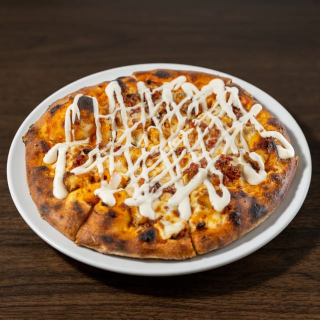 Blazing Buffalo Chicken Pizza.