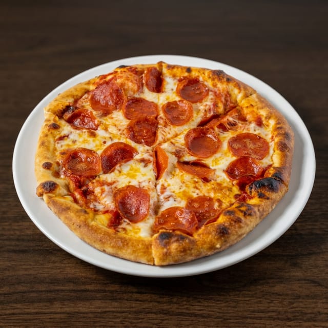 Classic Pepperoni Pizza.